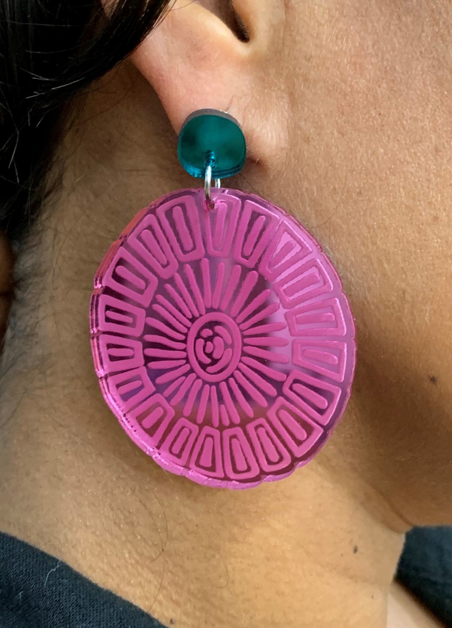 Kija Country Pink Earrings by Nagula Jarndu